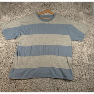 Vintage‎ Laguna Y2K Striped T Shirt Blue & Gray Size 2XL, XXL